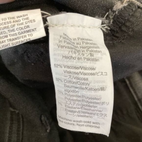 Madewell 9” Mid Rise Boho Washed Grey Essential Skinny Raw Hem Jeans - Picture 9 of 12